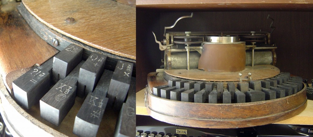 The '@' symbol on the keyboard of an 1889 Hammond typewriter The '@' symbol on the keyboard of an 1889 Hammond typewriter