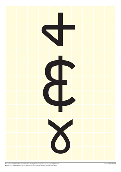 Rebecca Kirch's new 'and'-signs. (Image © Rebecca Kirch.)